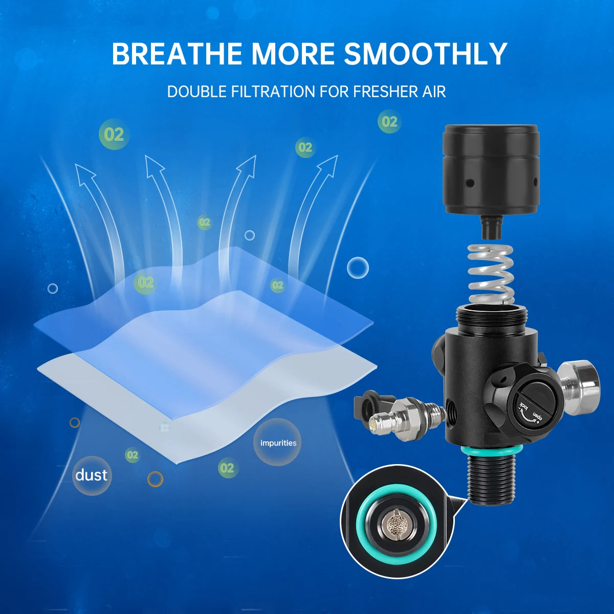 DIDEEP 1Liter Mini Scuba Diving Tank